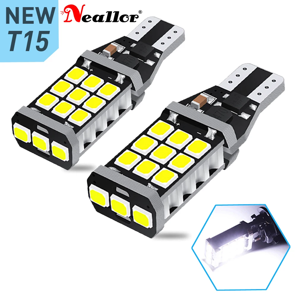 

2pcs 921 T15 LED Back up Light Bulbs T15 912 W16W LED Bulbs Canbus Error Free Reverse Light Super Bright White 12V Diode T16 920