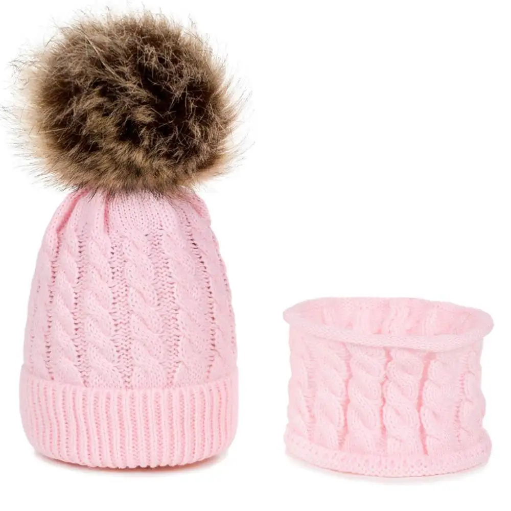 REAKIDS 2 шт./компл. подходит для новорожденных детские зимние шапки + шарф костюм