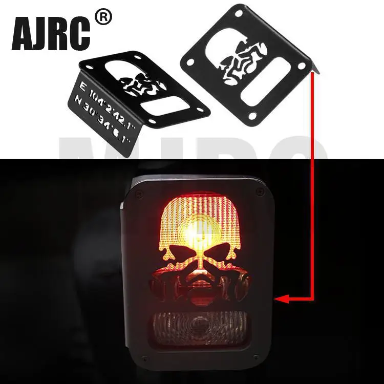 2 шт. RC задние фонари светодиодный теней для 1:10 моделирования JEEP Wrangler climber AXIAL SCX10 II