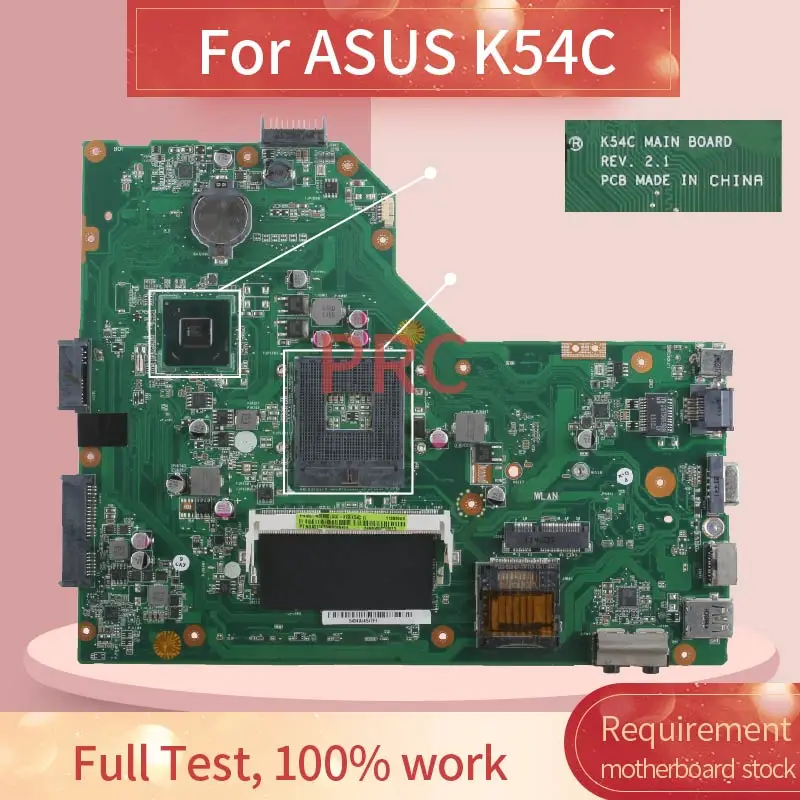 para Asus K54c Computador Portátil Mainboard Rev.2.1 Hm65 Ddr3 Placa-mãe Placa-mãe para notebook