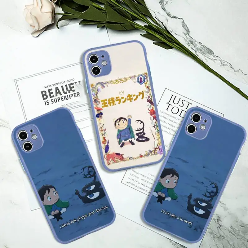 

Ousama Ranking Of King Anime Cartoon Phone Case Gray Color Matte Transparent For iPhone 13 12 11 Mini Pro Max X XR XS 7 8 Plus