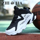 Баскетбольная обувь для мальчиков, новинка, Высококачественные мягкие Нескользящие Детские кроссовки, детская спортивная обувь на толстой подошве, уличная тренажер для мальчика Баскетбольная обувь