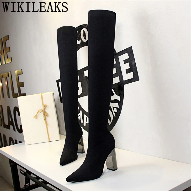 

Over The Knee Boots Thigh High Boots Shoes Woman Sexy High Heel Boots Autumn Women Chaussure Femme Schoenen Vrouw Botas De Mujer
