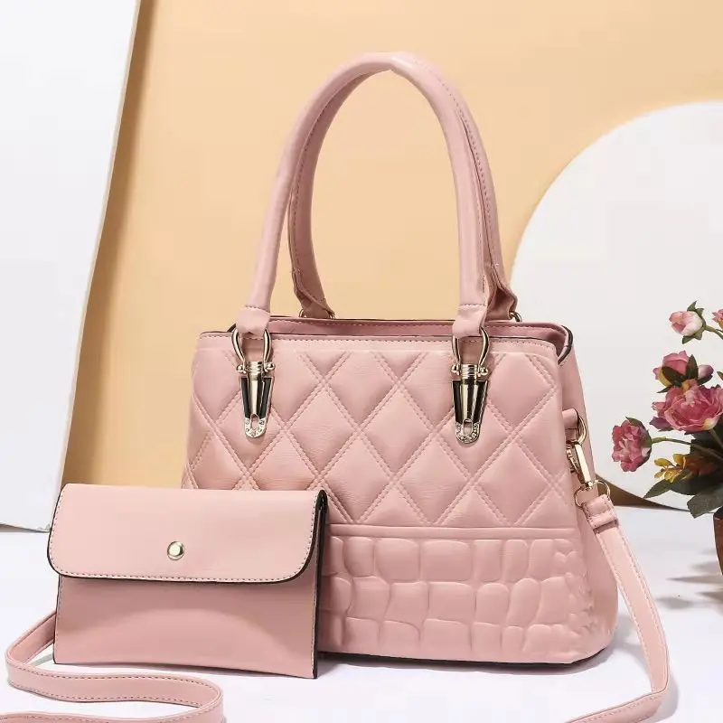 

Fashion Bags Women New Trendy Rhombus Ladies Shoulder Messenger Bag European and American Handbags Set DL162 30