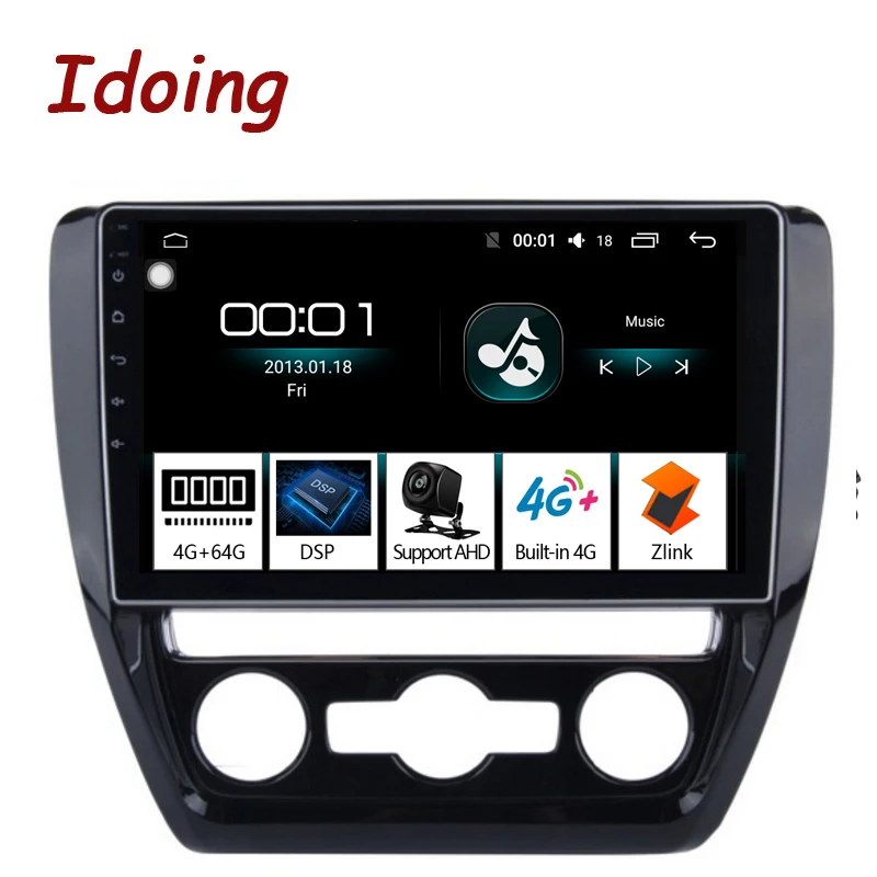 Мультимедийный плеер Idoing на Android восемь ядер экран 10 2 дюйма 4 Гб + 64