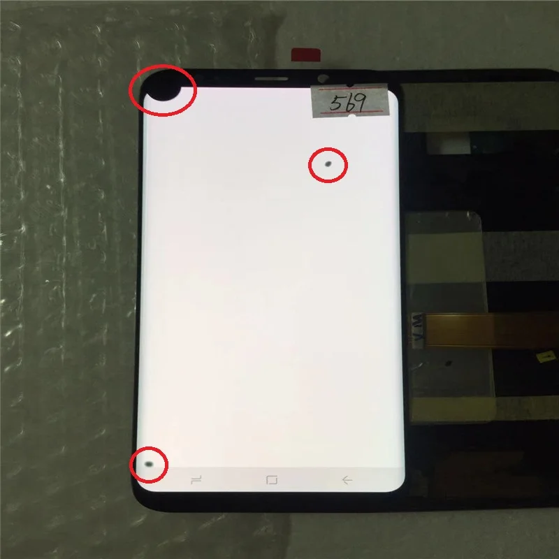 NO.569 ORIGINAL AMOLED LCD for SAMSUNG Galaxy Display S8+ Plus G955U G955F Touch Screen Digitizer With Black Dot - Цвет: NO.569