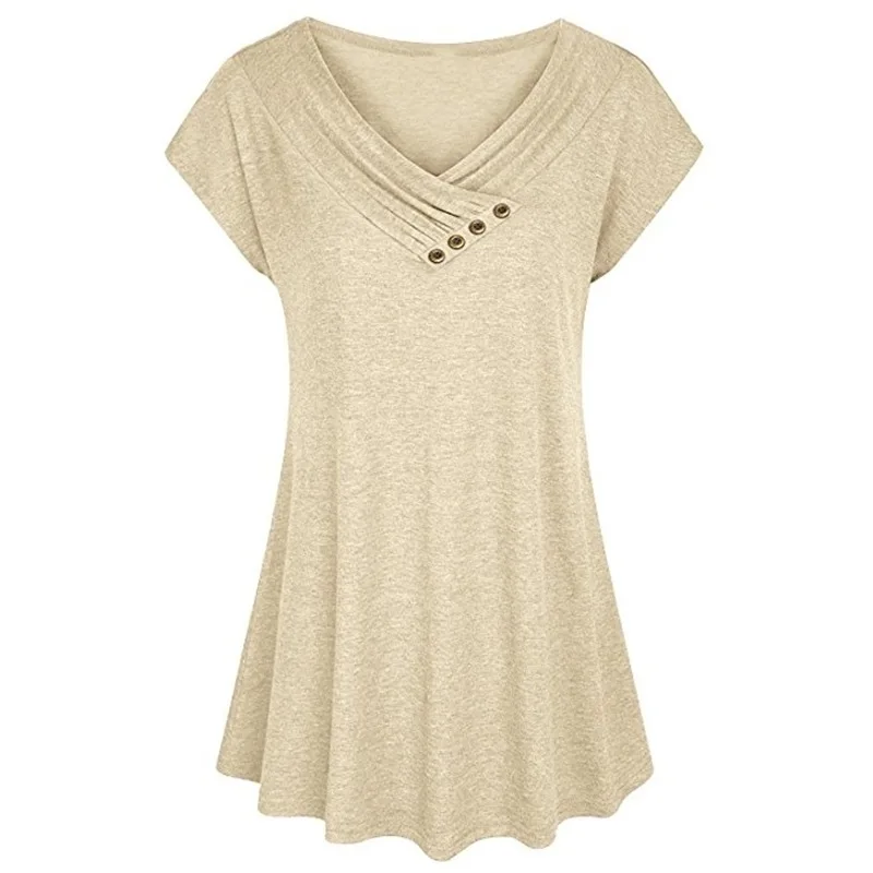 Женская футболка с V-образным вырезом Повседневная в стиле Харадзюку обычная