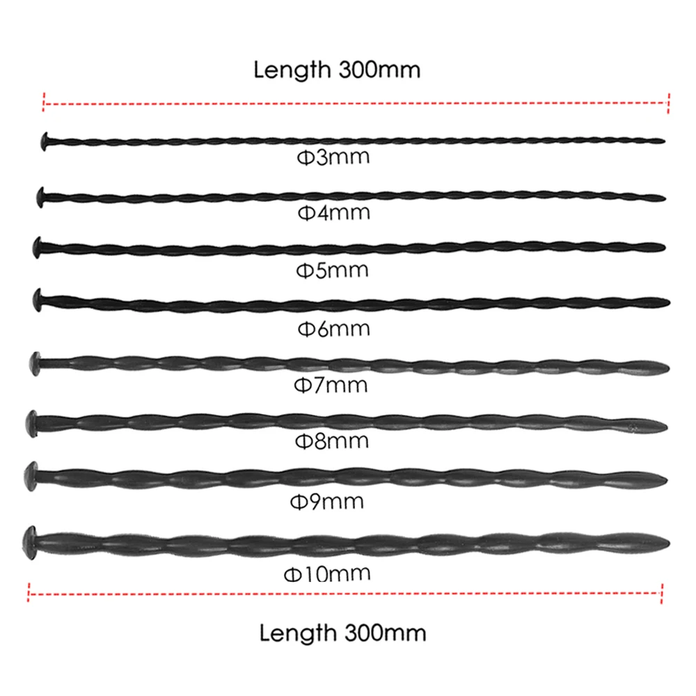 Уретральный пирсинг 8 размеров мягкий силиконовый конический для мужчин 300 мм |