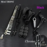 motorcycle forward controls complete kit foot pegs levers linkages for harley sportster xl 883 1200 1991 2013 2014 2015 2016 22