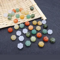 5pcspack natural semi precious stone loose beads 14x8mm size pumpkin shaped handmade lighting crafts beads diy for necklace