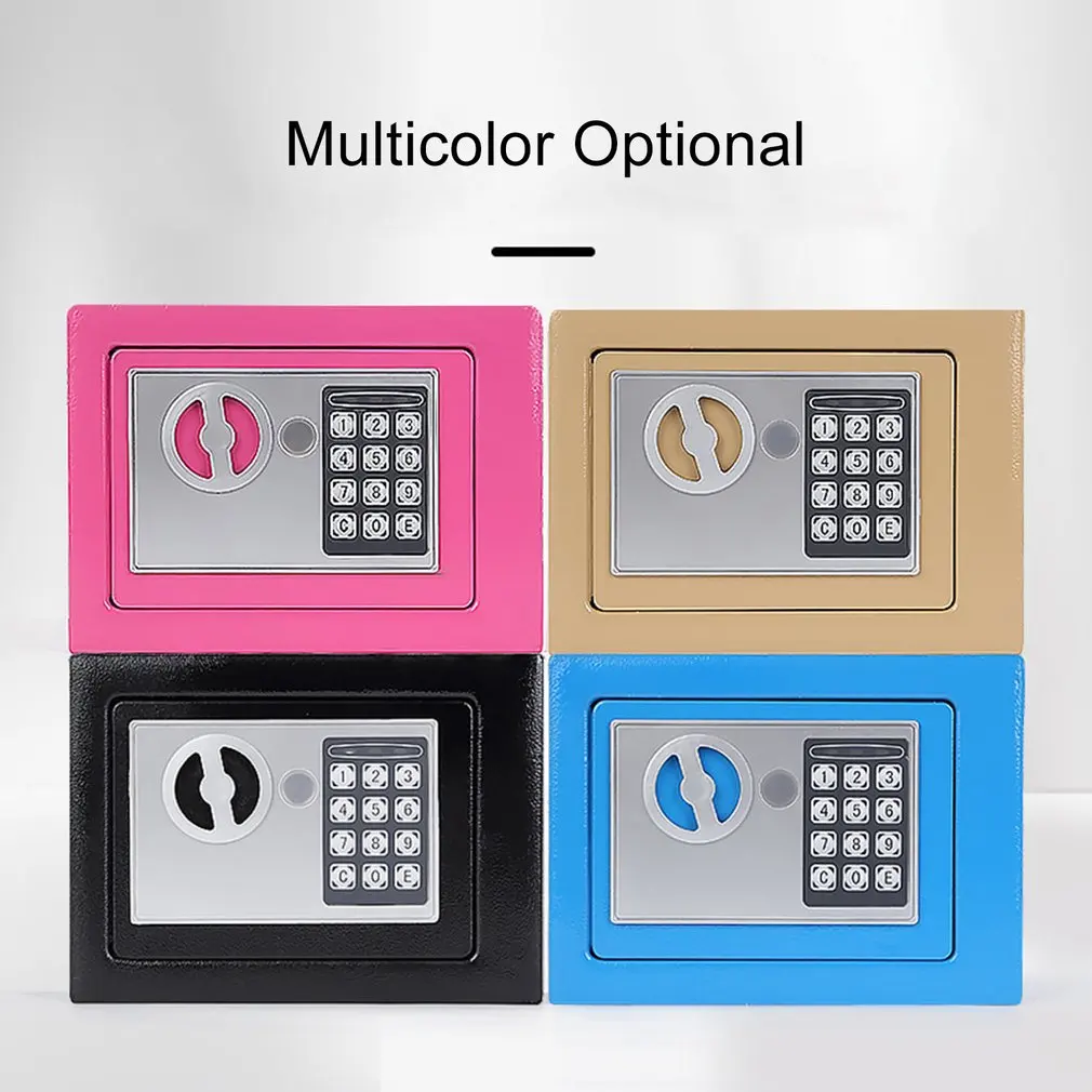 Домашний 17E небольшой Сейф мини настенный прикроватный столик пароль с замком