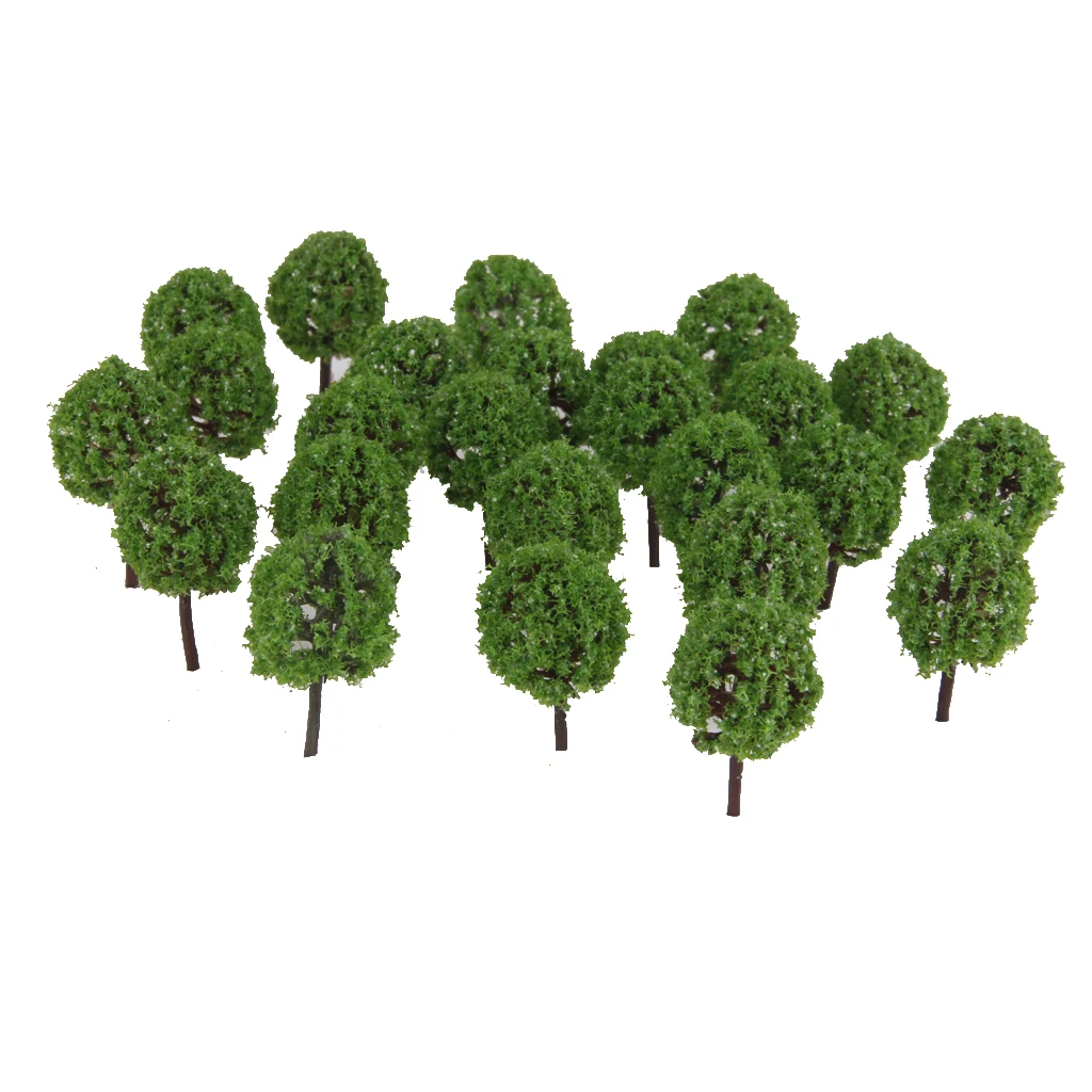 

30Pcs Green Model Trees Train Forest Landscape Scenery DIY Toy 1:100 Scale