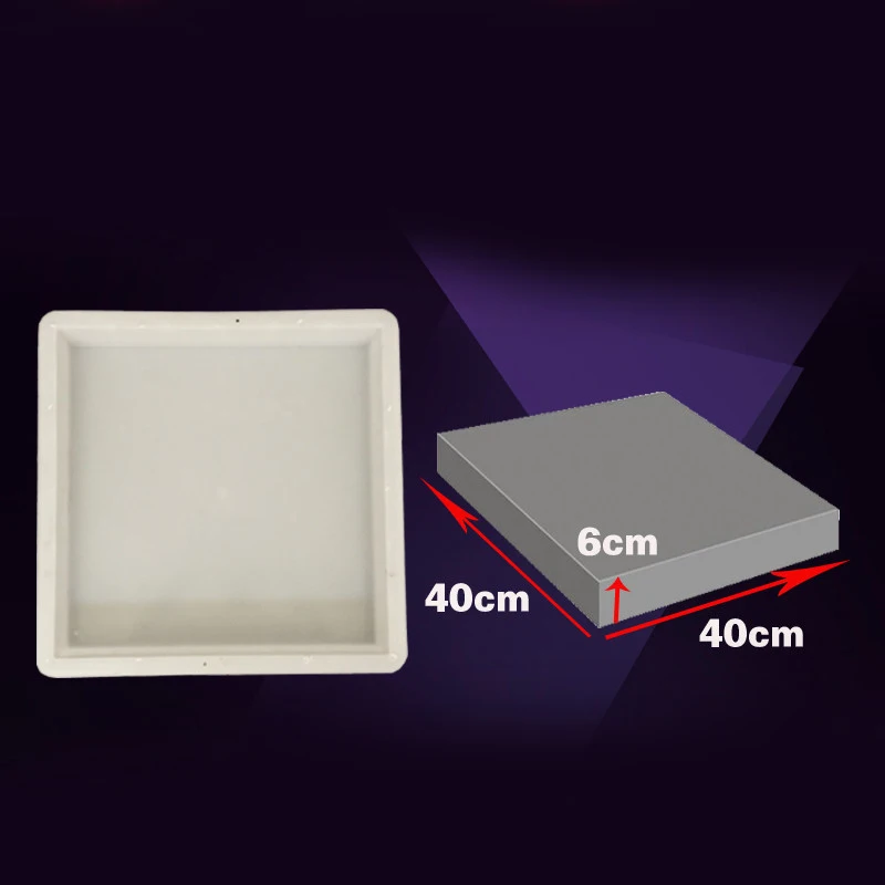 40x40x6 см DIY Форма для бетонного забора сад бассейн Пластик формы Квадратный Блок
