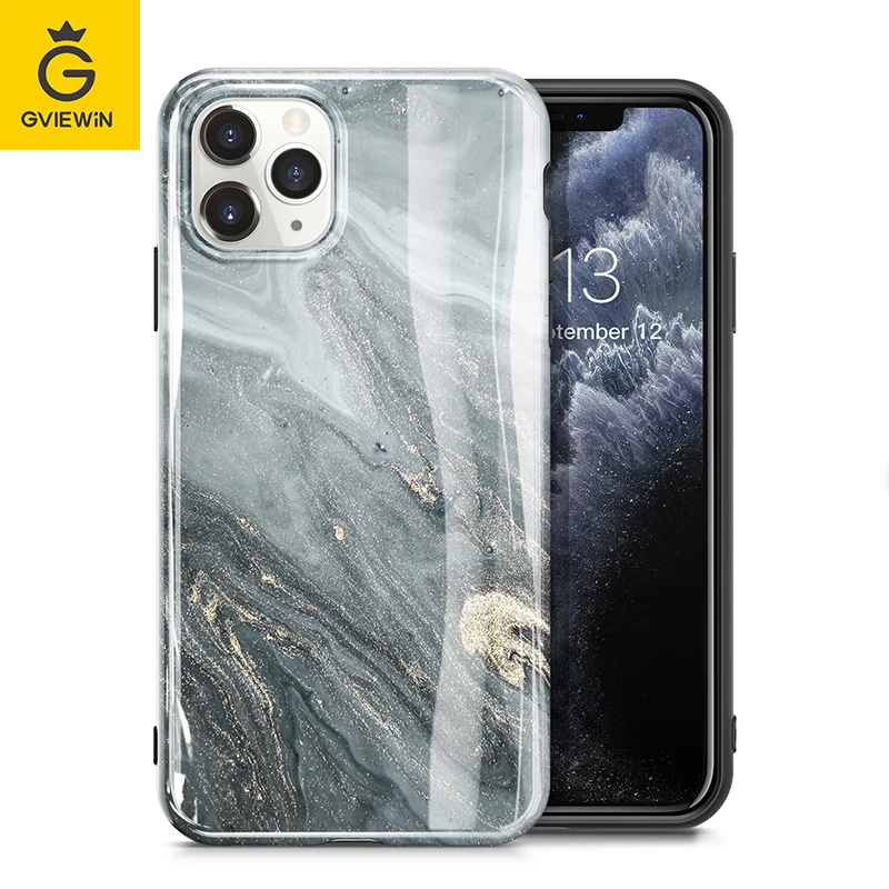 Мраморный чехол для телефона iPhone 11 Pro ультратонкий глянцевый мягкий резиновый