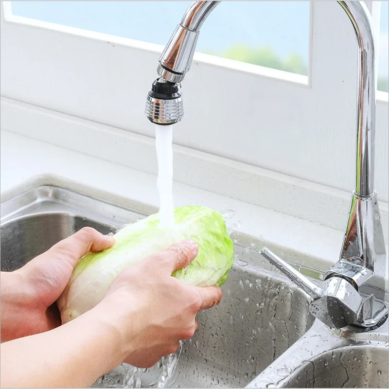 Вращающийся на 360 градусов кран для кухни регулируемый двухрежимный распылитель