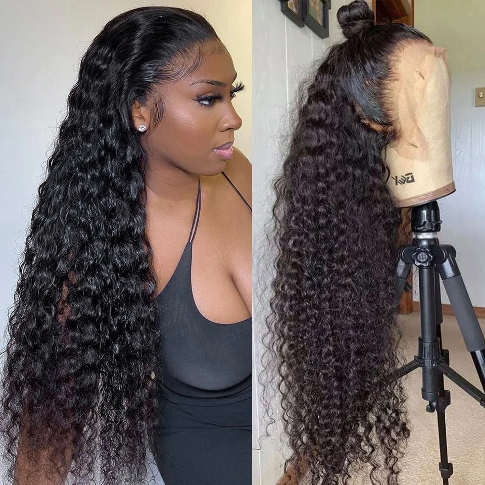 Парик из натуральных вьющихся волос 30 Дюймов 5 Х5 дюймов | Шиньоны и парики