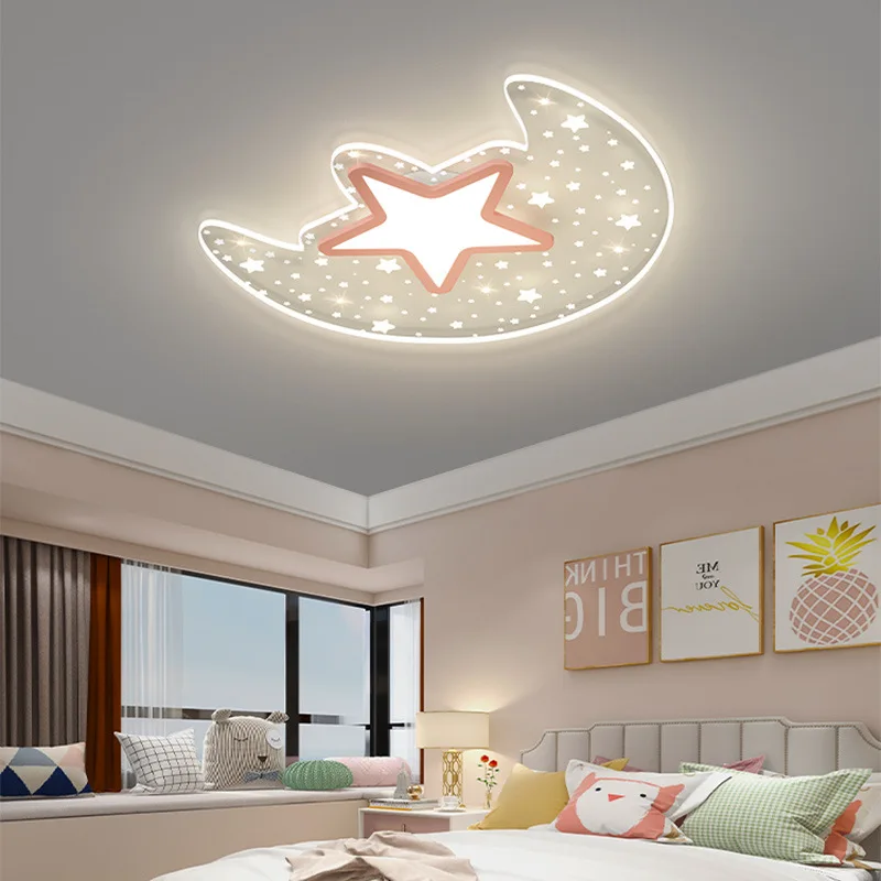 LED Ceiling Light for Bedroom Children Room Study Creative Moon Decoration Ceiling Lamp for Kitchen Indoor Lighting Luminaire