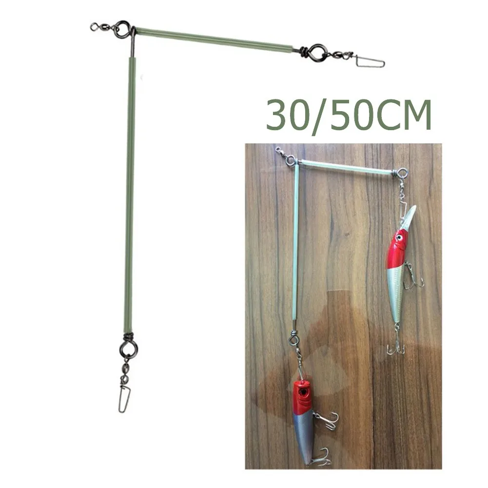 

30/50cm Anti Tangle Booms Boat Fishing Tackle Snap Luminous Balance Connectors Terminal Carp Hook Rubber Tip Tube Tackle