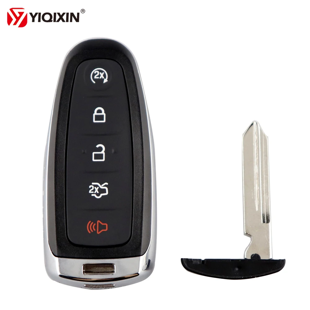 YIQIXIN 5 Button Smart Remote Car Key Shell Fob Cover Case For Ford Edge Flex Escape Explore Taurus Focus C-Max Expedition Blade