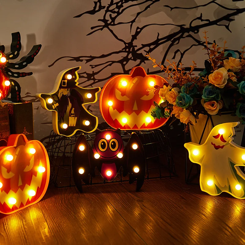 

halloween decor Horror House Pumpkin Ghost Spider LED Night Light Halloween Party Decoration Props Halloween Decorations