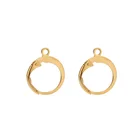 Круглые серьги-кольца из нержавеющей стали с золотистым верхом, 20 дюймов