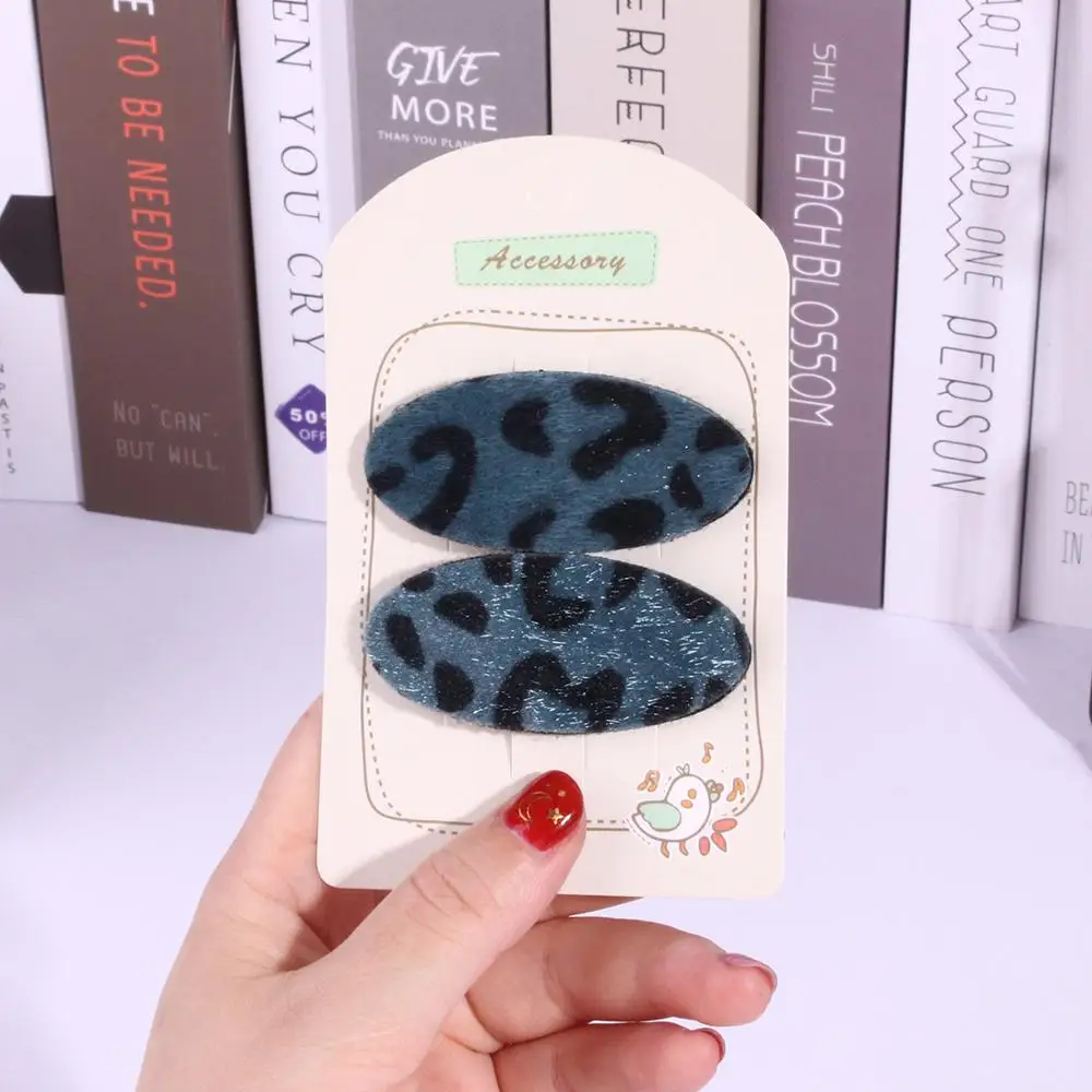 Заколка для волос леопардовая девочек аксессуар на голову из ткани с