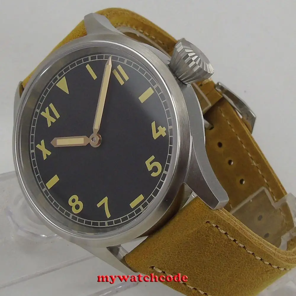 43 мм стерильный циферблат Калифорния сэндвич-циферблат сапфировое стекло ручная