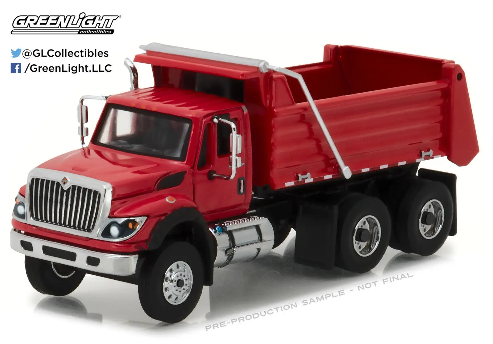 GL 1:64 SD TRUCKS 2017 International WorkStar красный самосвал Модель автомобиля из сплава литые