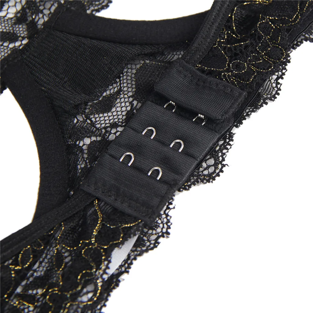 

3pcs Women Sexy Lingerie Femme Lace Halter Erotic Underwear Set Garter Woman See Through Open Bra Porno Babydoll Dress Plus Size