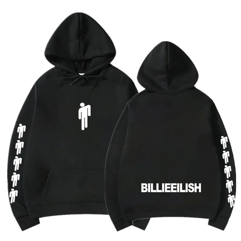 Billie Eilish модная толстовка с принтом женская/Мужская Спортивная длинными рукавами