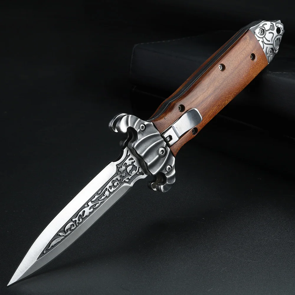 Складной нож для выживания на природе кемпинг охота кованый ручной работы Самооборона многофункциональные