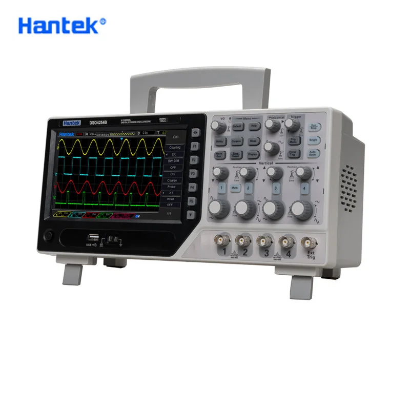 

Цифровой осциллограф Hantek DSO4204B, 4 канала, пропускная способность 200 МГц, 7-дюймовый дисплей, частота дискретизации 1 Гвыб/с, EXT + DVM + Автоматическ...