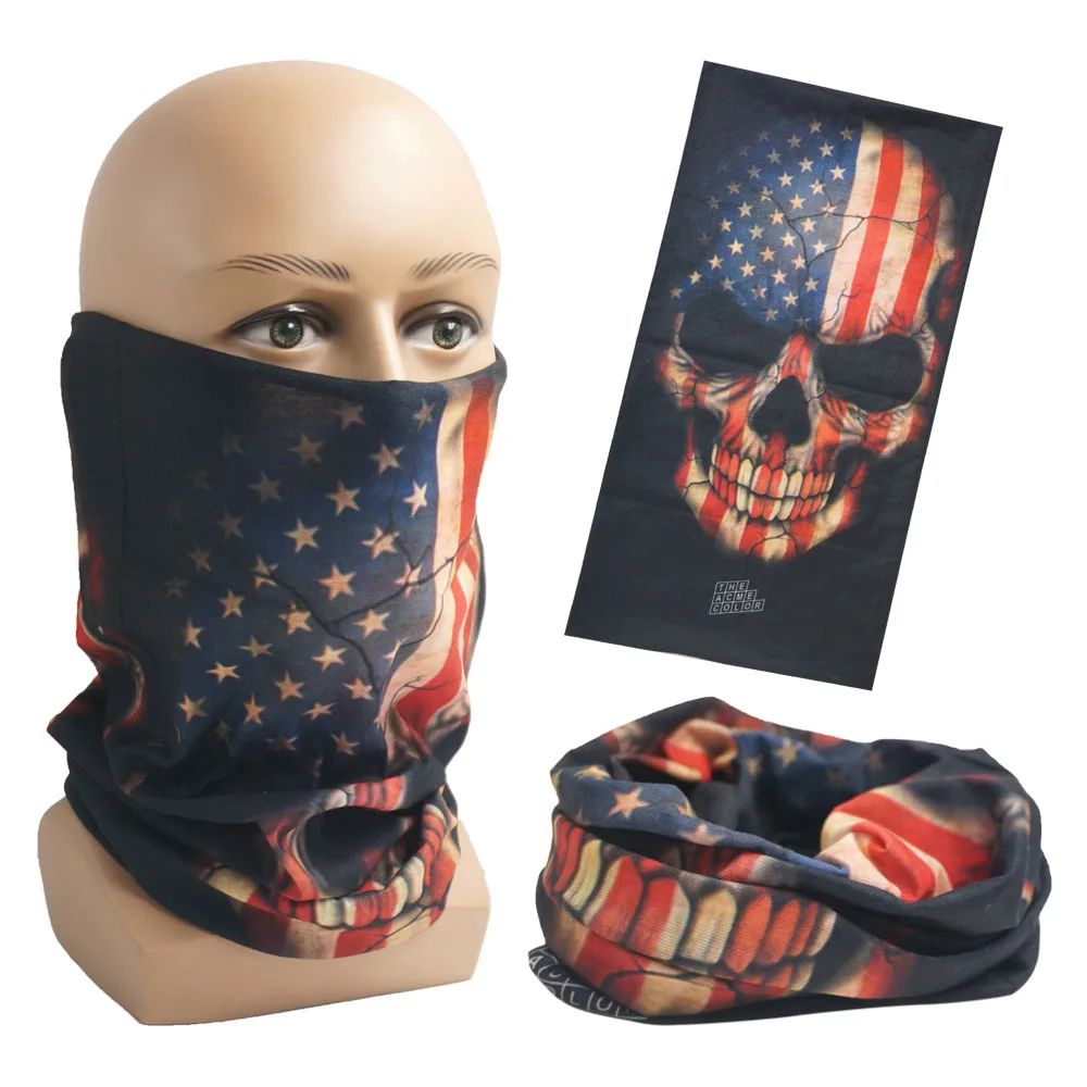 Бесшовный Балаклава волшебный шарф для шеи лица крышка призрак череп голова