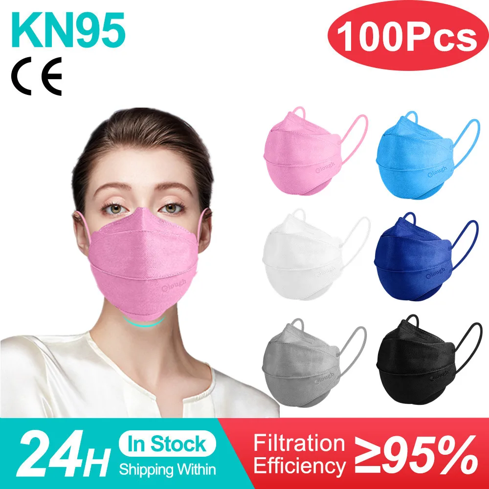 Elough 4D FFP2 Mascarillas FPP2 Homologadas FP2 6 цветов взрослая KN95 маска для рыбы CE FFP2Mask 4-слойная FFP3 FFP