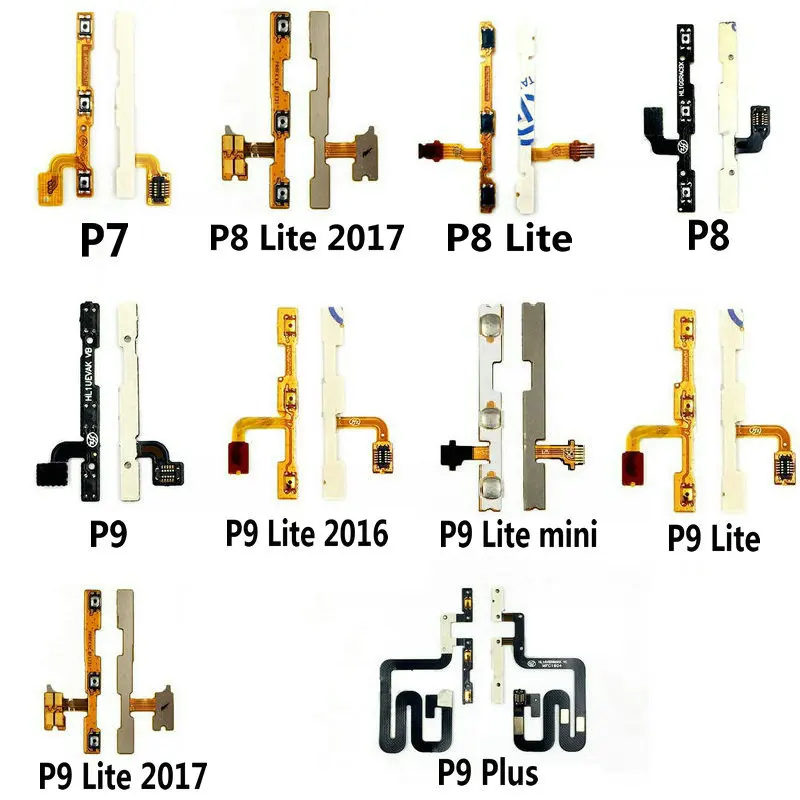 

New Power on/off & volume up/down buttons flex cable Replacement for Huawei P7 / P8 / P8 Lite / P9 Lite Plus mini 2017 2016