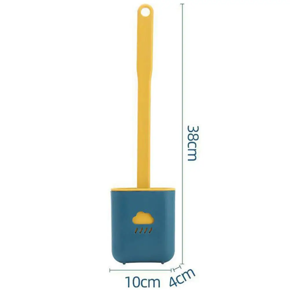 

2021 Silicone Wc Toilet Brush Flat Head Soft Bristles Quick Cleaning Drying Brushes Accessories Cleaning With Bathroom Brac T1T2