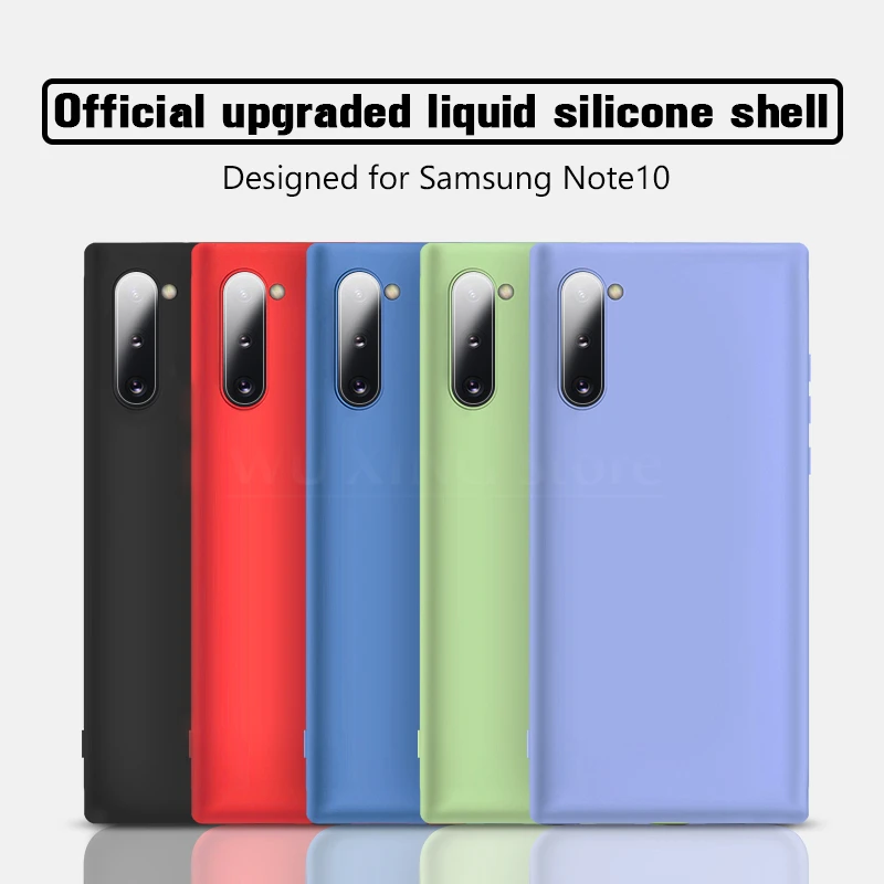 Для samsung Galaxy Note 10 Plus чехол жидкий силиконовый s для противоударный чехол| |
