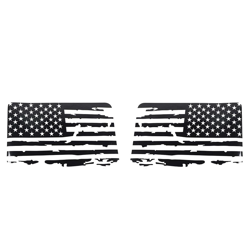 

Hardtop Window USA Distressed Flag Decals American Flag Stickers for Jeep Wrangler 2011-2017 JK 4 Door, 1 Pair