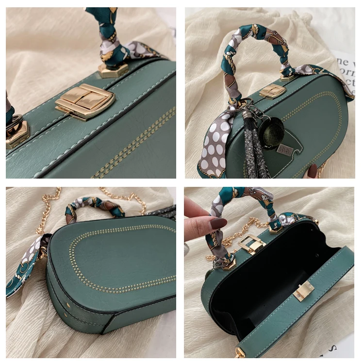 

Pu Leather Oval Box Design Scarf Women Party Clutch Bag Fashion Purses and Handbags Ladies Shoulder Bag Crossbody Bag