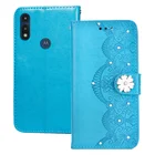 Для Motorola Moto E5 Play Go E6 E6S E 2020 E7 Z4 Play Edge Plus One Hyper Bud Шелковый кружевной Алмазный откидной кожаный чехол-бумажник