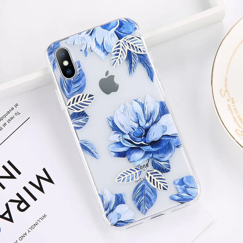 AC4697 Чехол USLION с зелеными листьями для iPhone 11 Pro XR XS Max X, 3D Рельефный цветочный чехол для телефона iPhone 6, 6 s, 7, 8 Plus, мягкие силиконовые чехлы - Цвет: AC4697
