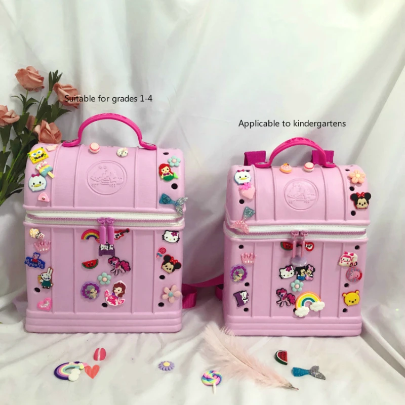 Children's cute backpack with super light and non-deformable DIY cartoon pattern fun shoulder bag for 3-6 years old | Дом и сад