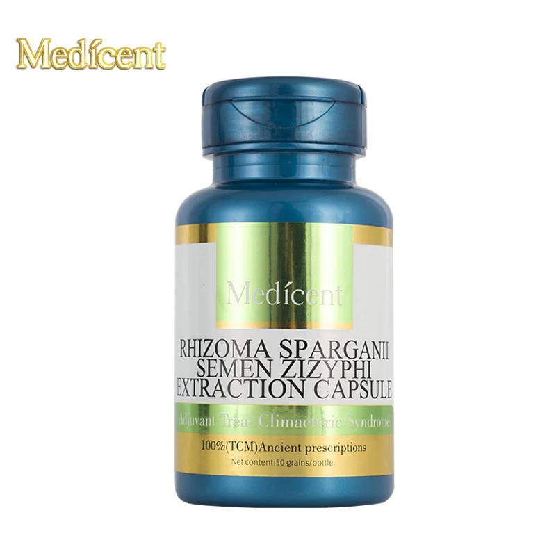 

Medicent Rhizoma Sparganii Semen Zizyphi Extraction Capsule, Adjuvant Treat Climacteric Syndrome, Cure Ovarian decline, 50pcs