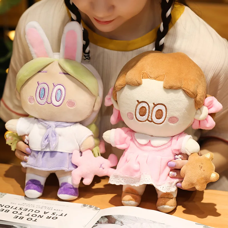 Lovely Leegong Cherry Girl Plush Toy Korean Anime Stuffed Soft Doll Plushie Fashion Birthday Christmas Gifts For Kids Baby | Игрушки и