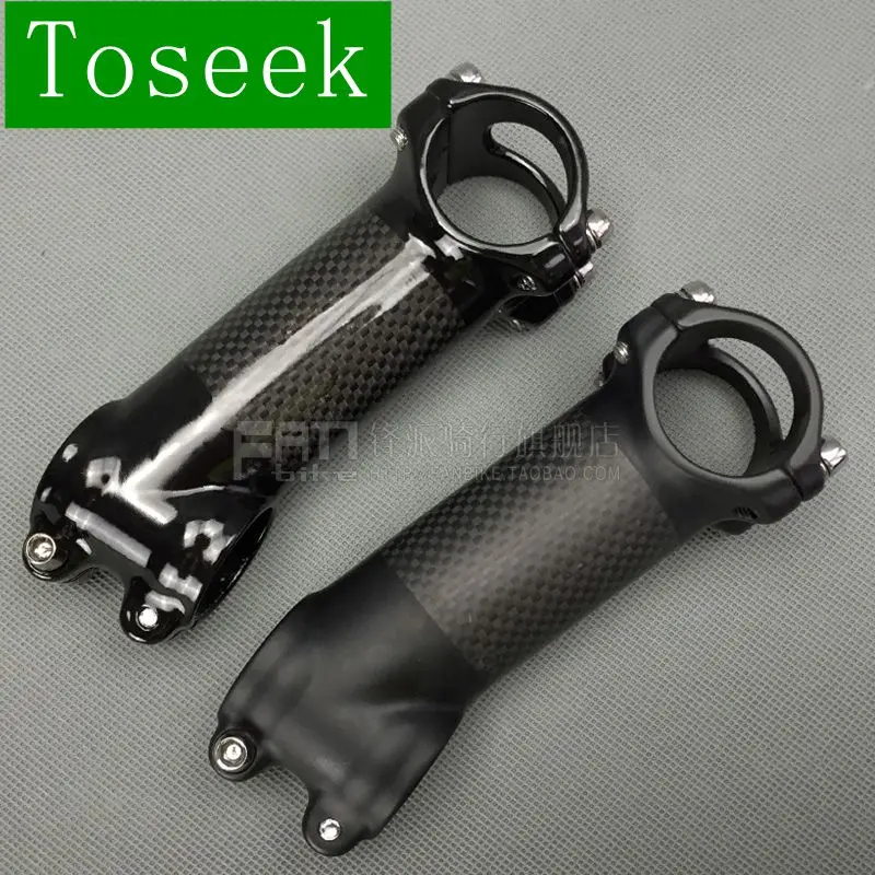 

TOSEEK Bike stem Carbon 3K Fibre Alloy17 Degrees Mountain Road Bicycle stem Matt/glossy 31.8*80/90/100/110mm MTB Bicycle Parts