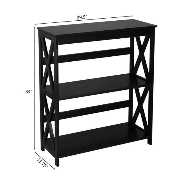 3-Tier Ladder Bookcase Storage Rack Wood Shelf Modern shelf Brown Color | Дом и сад