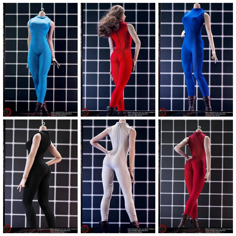 

1/6 Scale Sleeveless Tights Base Coat 5 Colors Bodysuit Clothes Accessories For 12'' Female PH Doll Jiaoudol Action Figure Body