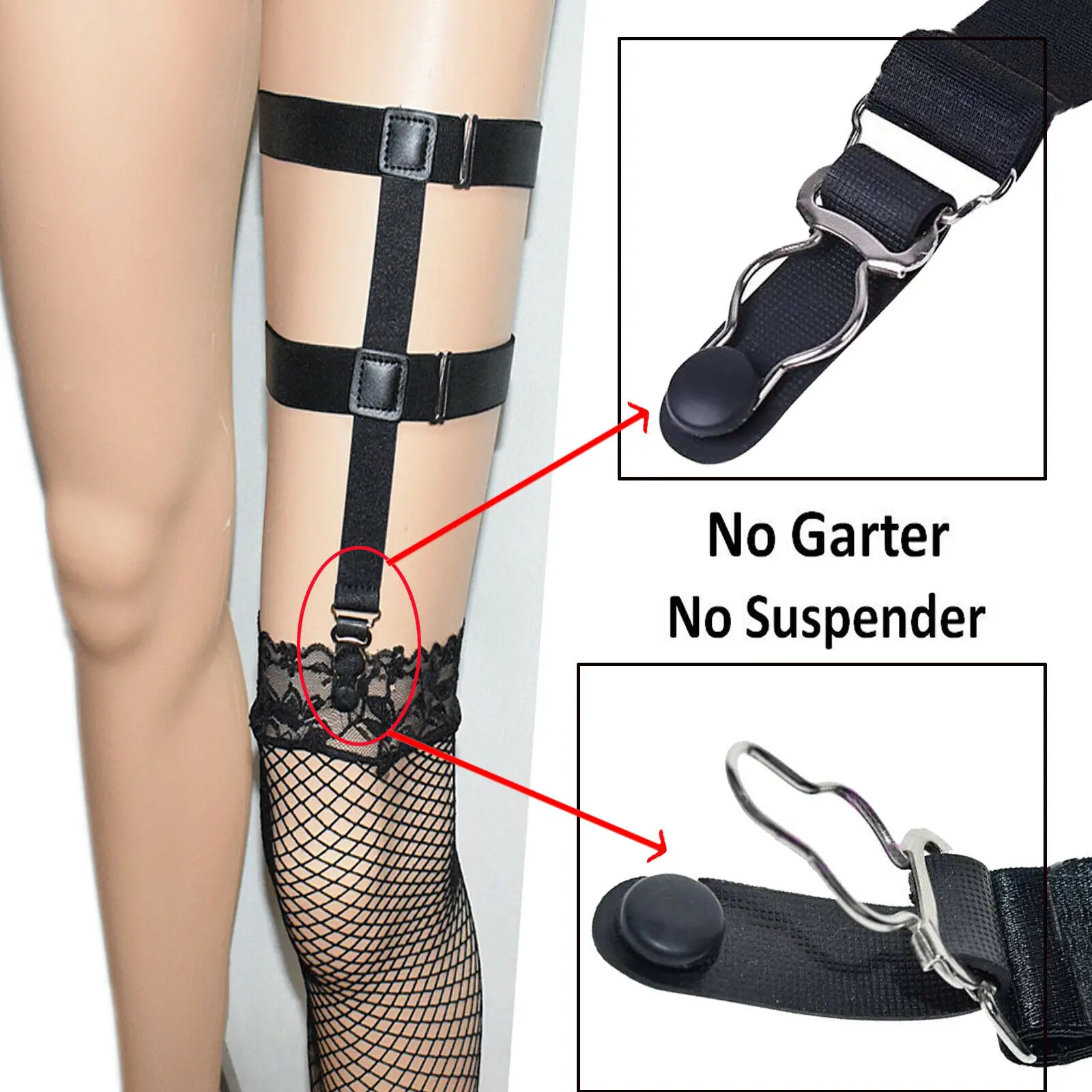 20PCS/LOT METAL Suspender Garter Clips 