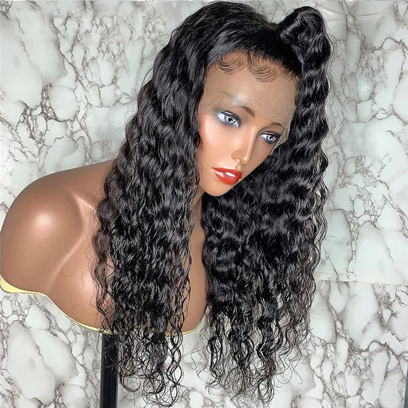 

26Inch 180%Density Long Kinky Curly Soft Glueless Lace Front Wig For Black Women With Babyhair Daily Heat Resistant Daily WIgs