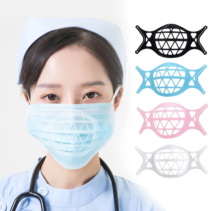 

New 1/2PCS 3D Mask Bracket Silicone Stereo Inner Support Flexible Mask Frame for Protecting Makeup More Breathing Space N66